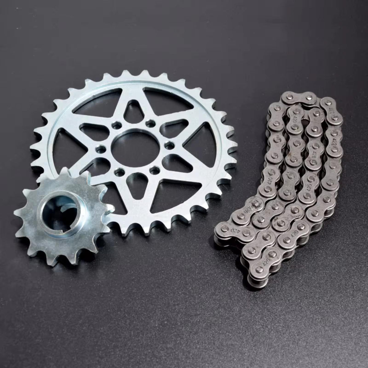 Decoration Gear Chain Set for Surron Light Bee X,Segway X160/260, 420 Chain 30 13 Tooth Kit for Modified Dirt Bike and Replacement