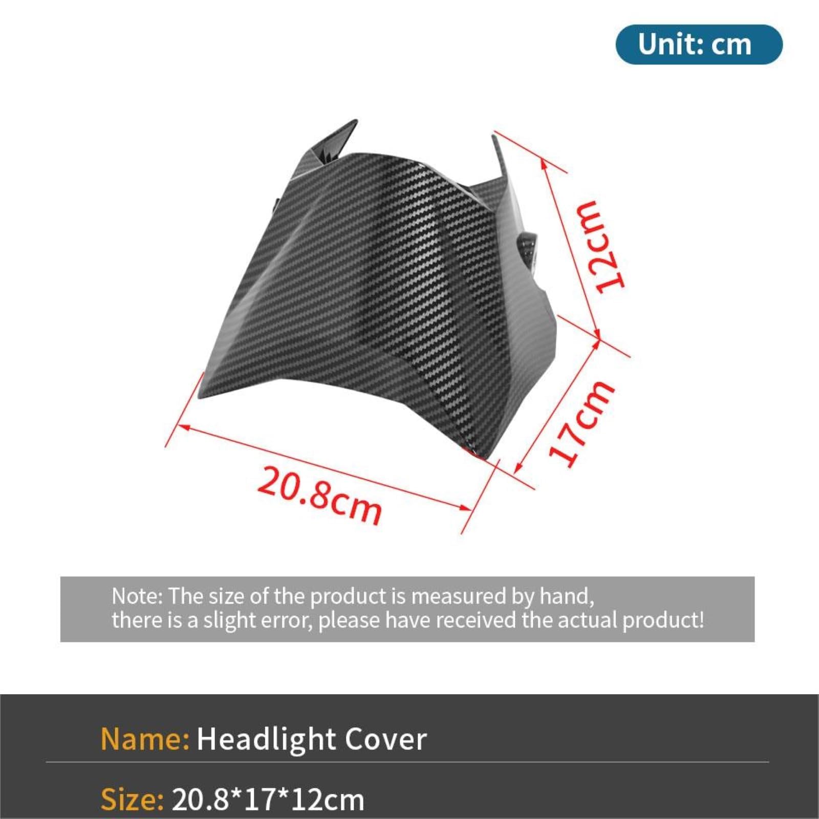 Headlight Cover for Surron Ultra Bee, Motorcycle Mudguard Fender, Imitate Carbon Fiber Windshield for Sur Ron Electric Dirt Bike custom