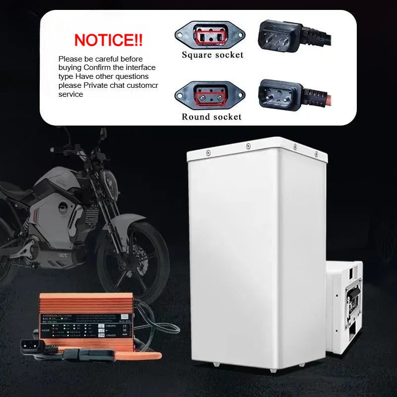 60V 55AH 60AH Large Capacity Battery for Super SOCO TS TC Ant BMS Direct replacement Compatible with Dual Batteries