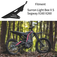 Chain Cover Water Transfer Carbon Fiber Pattern Chain Guard Box for Surron Light Bee X/S/X160/260 Off-road Electric Bike Motorcycle Accessories Chain Guard Sur-ron Parts Suron