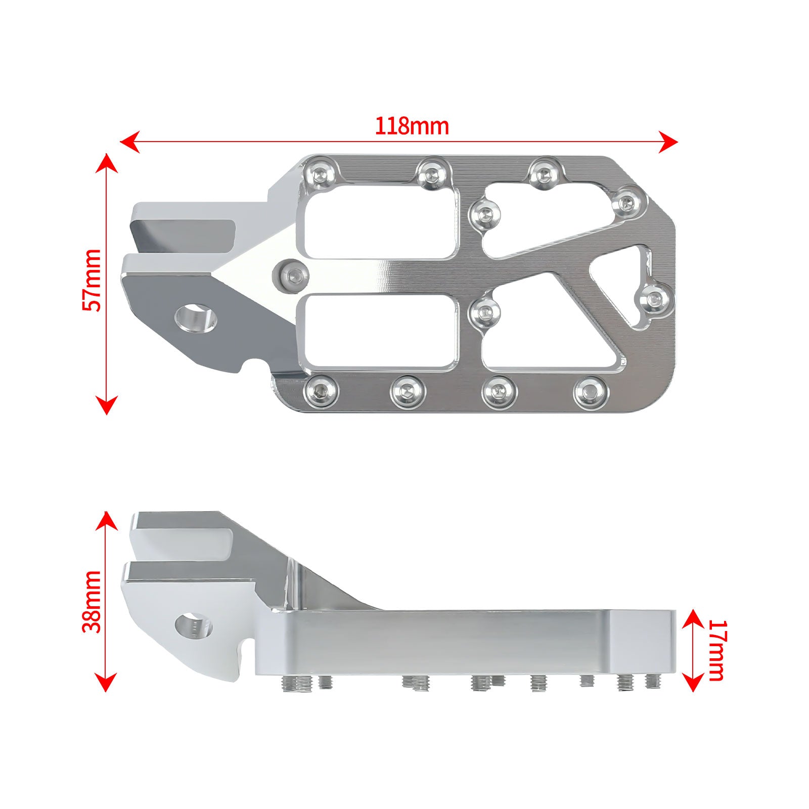 For Light BeeX SegwayX160 X260 2025 New Customized Modified Pedal Silver Foot Pedal Off-Road Electric For Motorcycle Accessories
