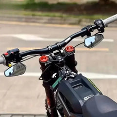 For SurRon Light Bee S X Motorcycle Rearview Handlebar Rearview Mirror Retro Round Side Mirror for SurRon Motorcycle Accessories