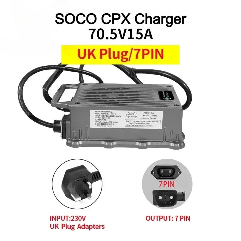 For Super SOCO CPX Charger 70.5V15A High Current Charger Scooter Fast Charging Outdoor Motorcycle Accessories