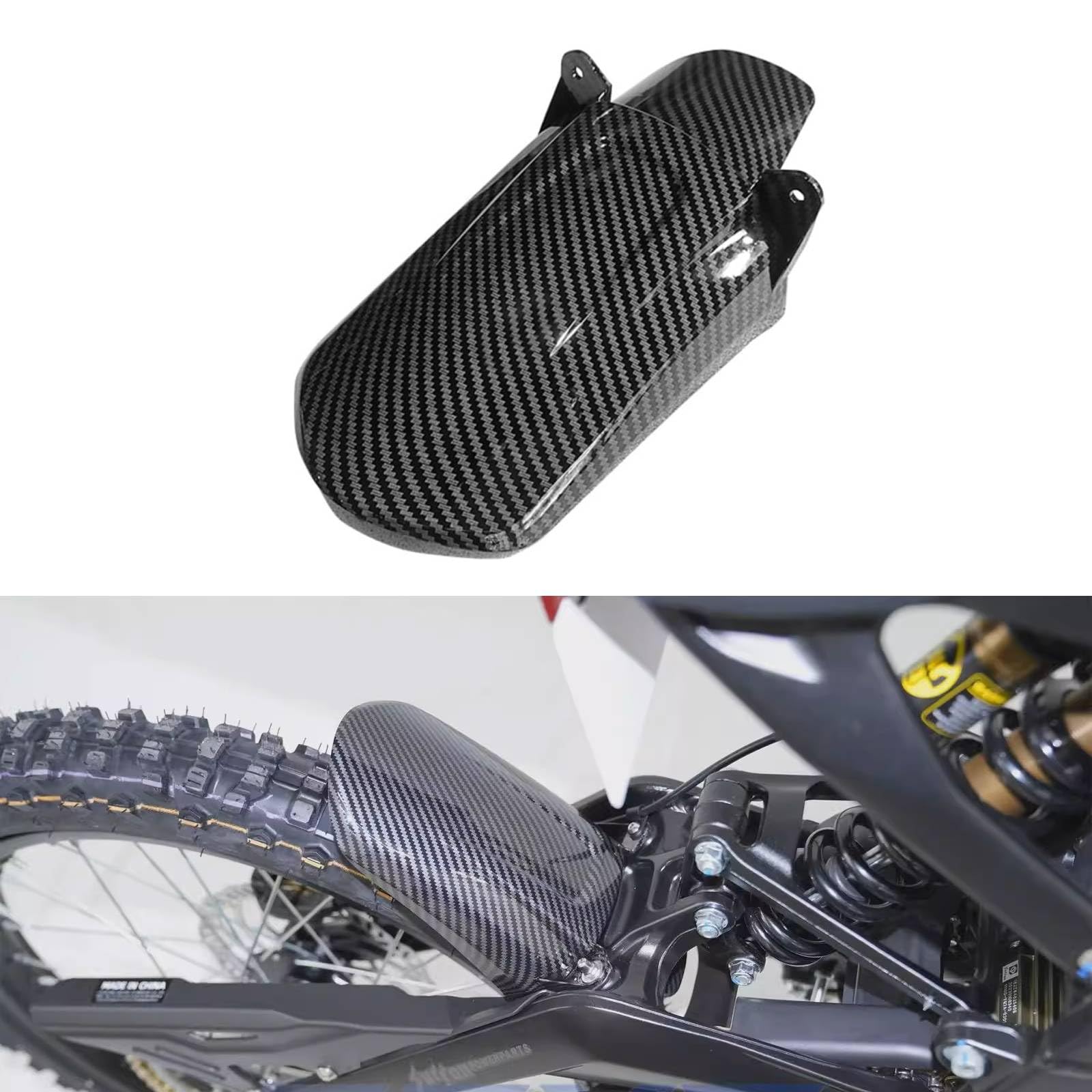 Accessories for SurRon Light Bee X S LBX, Upgrades Parts for Segway X160 X260 Imitation Carbon Fiber Ignition Key Switch Cover, Battery Lock Cover, Inner Plate, Front Rear Wheel Fender, Center Axle Guard, Motor Protection, Gift