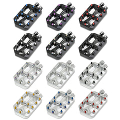 Woodniu Racein Surron Light Bee X Foot Pegs Pedals - CNC Aluminum Wide Platform Footrest Pedals for Surron Light Bee X & Segway X160 X260 Electric Dirt Bike