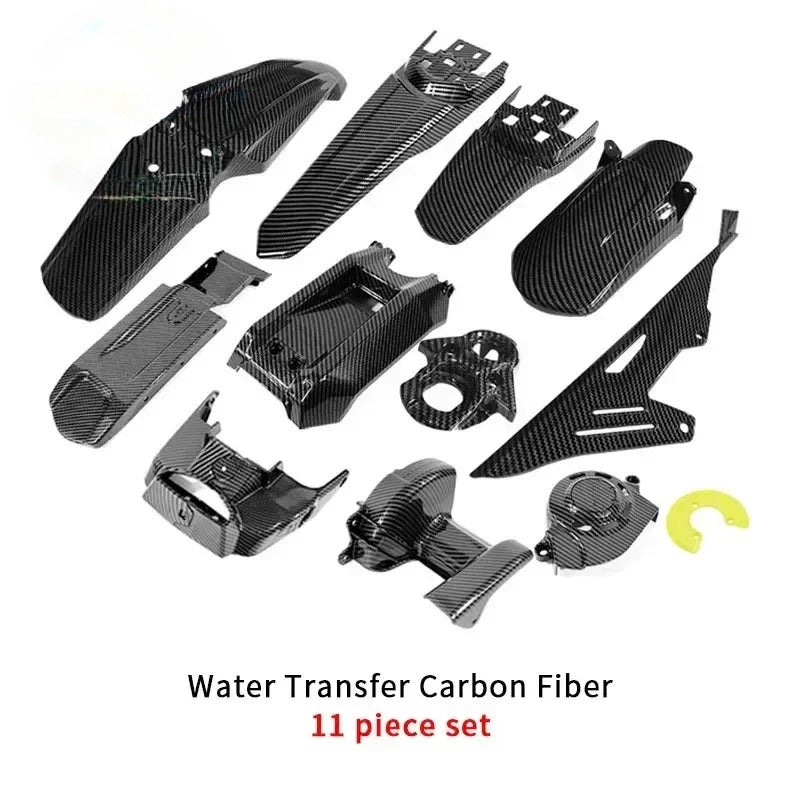 Carbon Fiber Full Bike Water Transfer Parts Fender Rear Mudguard Battery Sur-Ron Parts Compartment Cover Motorcycle Accessories