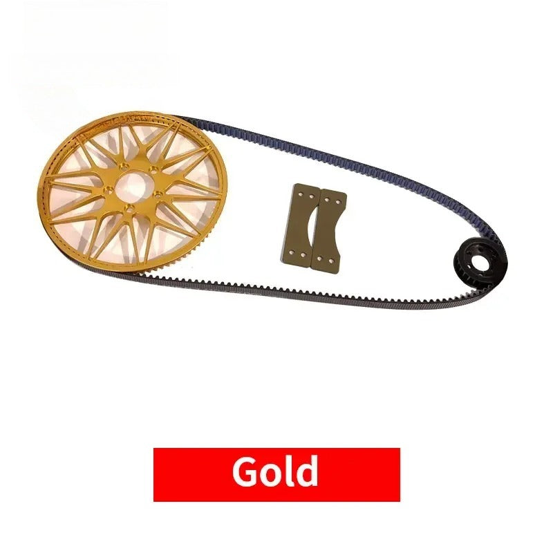 For Surron Belt Drive Kit Light Bee X Segway X160 X260 Secondary Drive Rear Flat Fork Modified Belt Set For SurRon Motorcycles