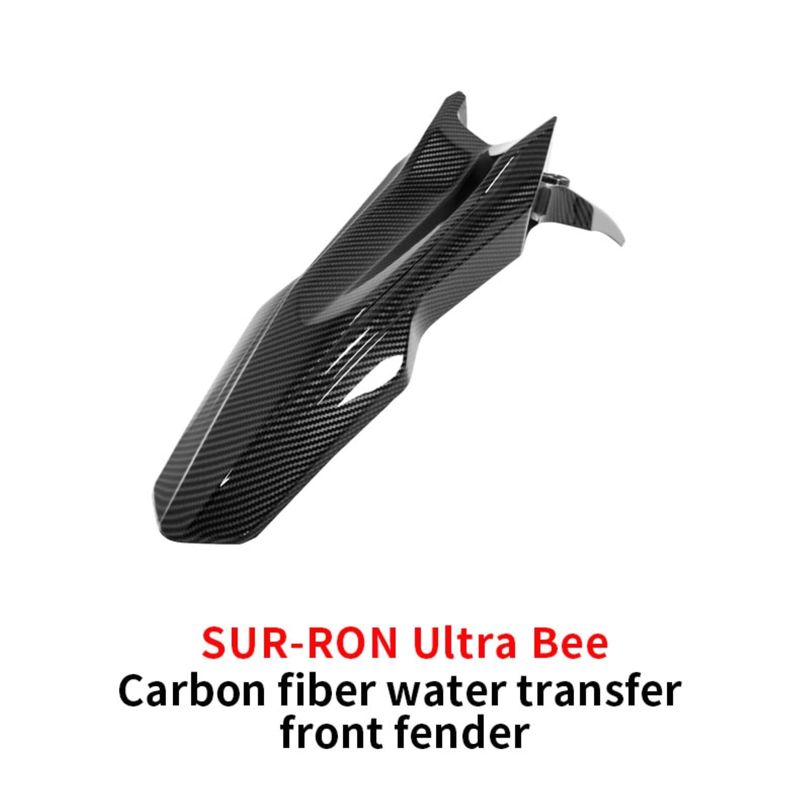 Front Fenders for Surron Ultra Bee, Water Transfer Carbon Fiber Pattern Mudguard Sur Ron parts Off-road Dirt Bike Motorcycle Accessories