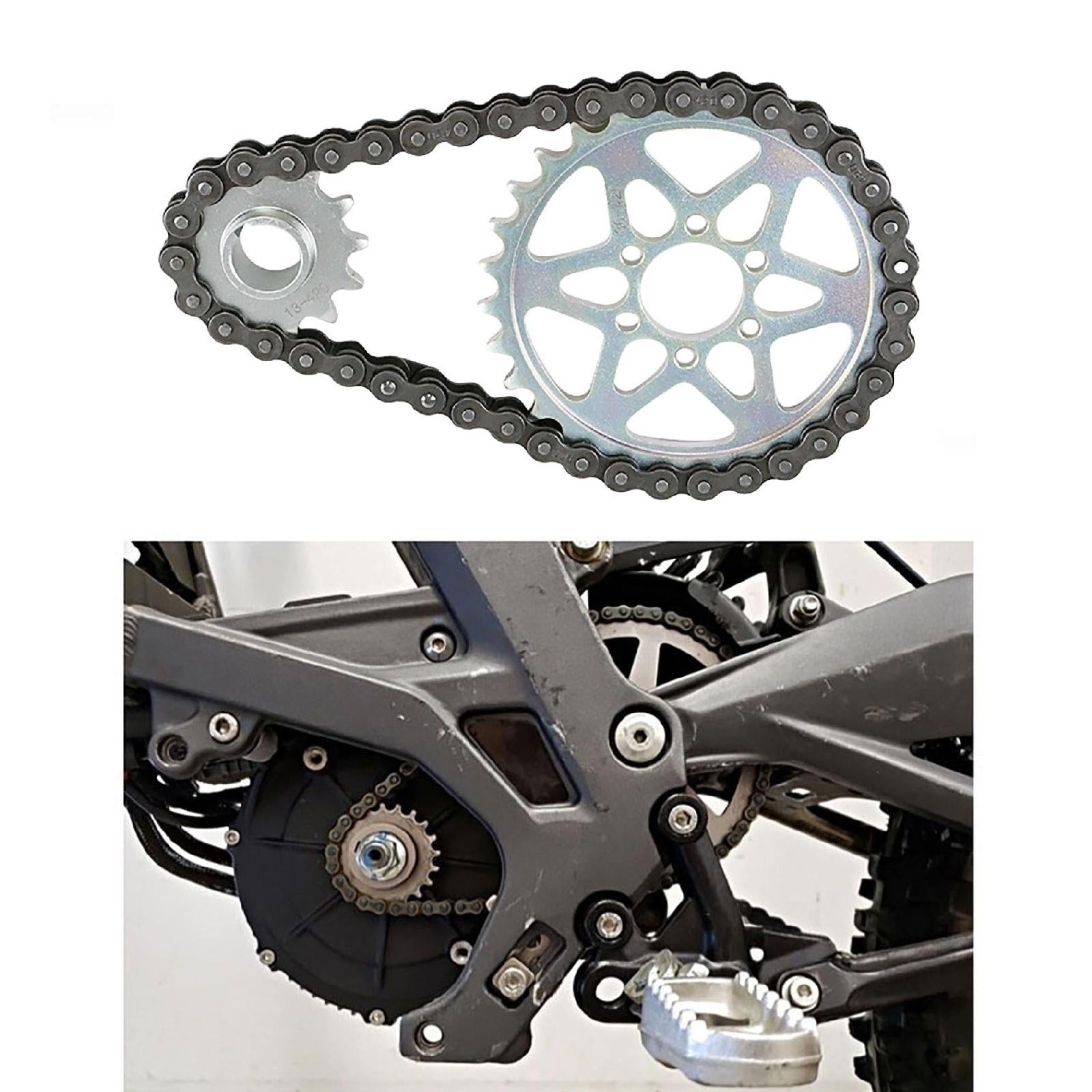 Modified Chain Set Decoration Gear Chain Set for Surron Light Bee X,Segway X160/260, 420 ...