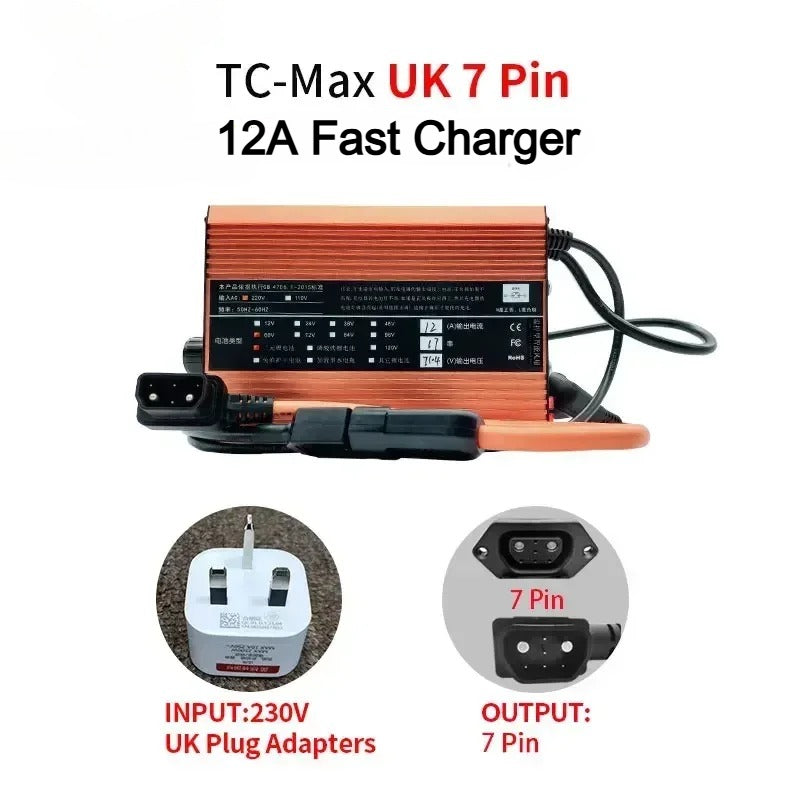For Super SOCO TC MAX Charger 12A Adjustable High Current Fast Charging Outdoor Motorcycle Accessories TC-MAX