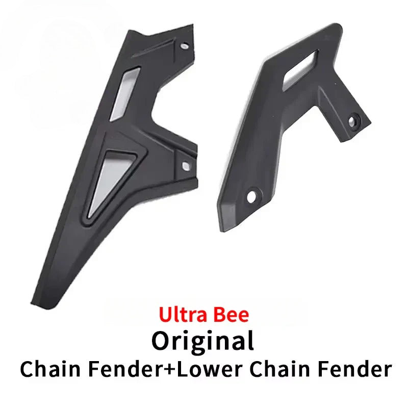 For Surron Ultra Bee Carbon Fiber Upper and Lower Chain Fende Water Transfer Motorcycles Part for Surron UB E-bike Off-road Part