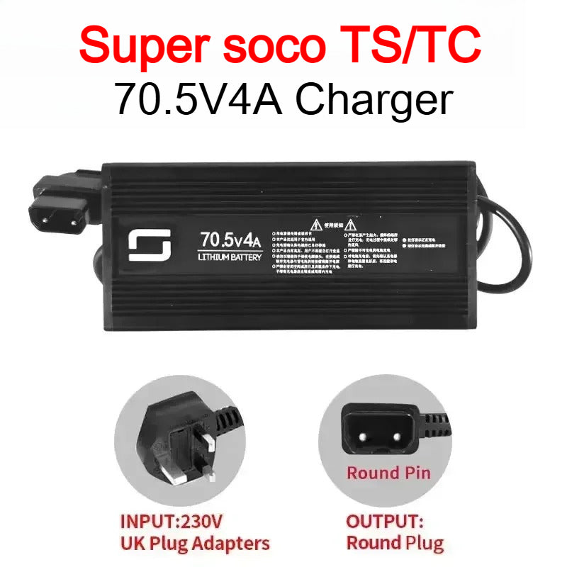 For Super SOCO Charger TC MAX TS TC CU CPX Scooter Original Motorcycles Accessories 10A15A Charger Round Pin To Square Pin Cable