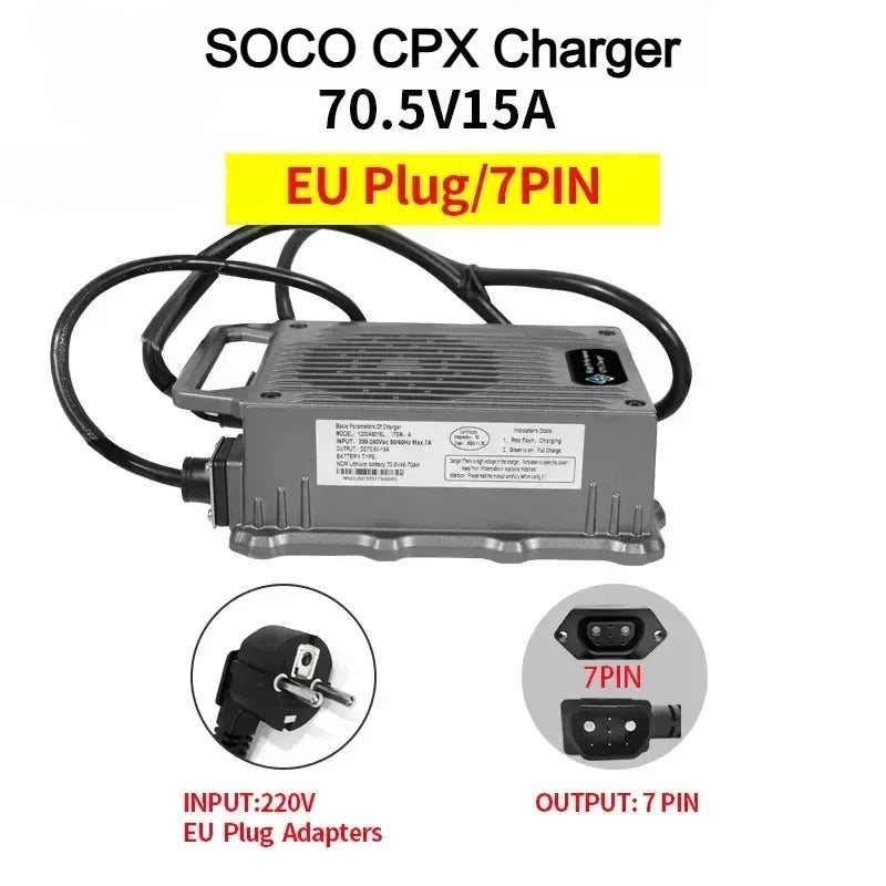 For Super SOCO Charger TC MAX TS TC CU CPX Scooter Original Motorcycles Accessories 10A15A Charger Round Pin To Square Pin Cable