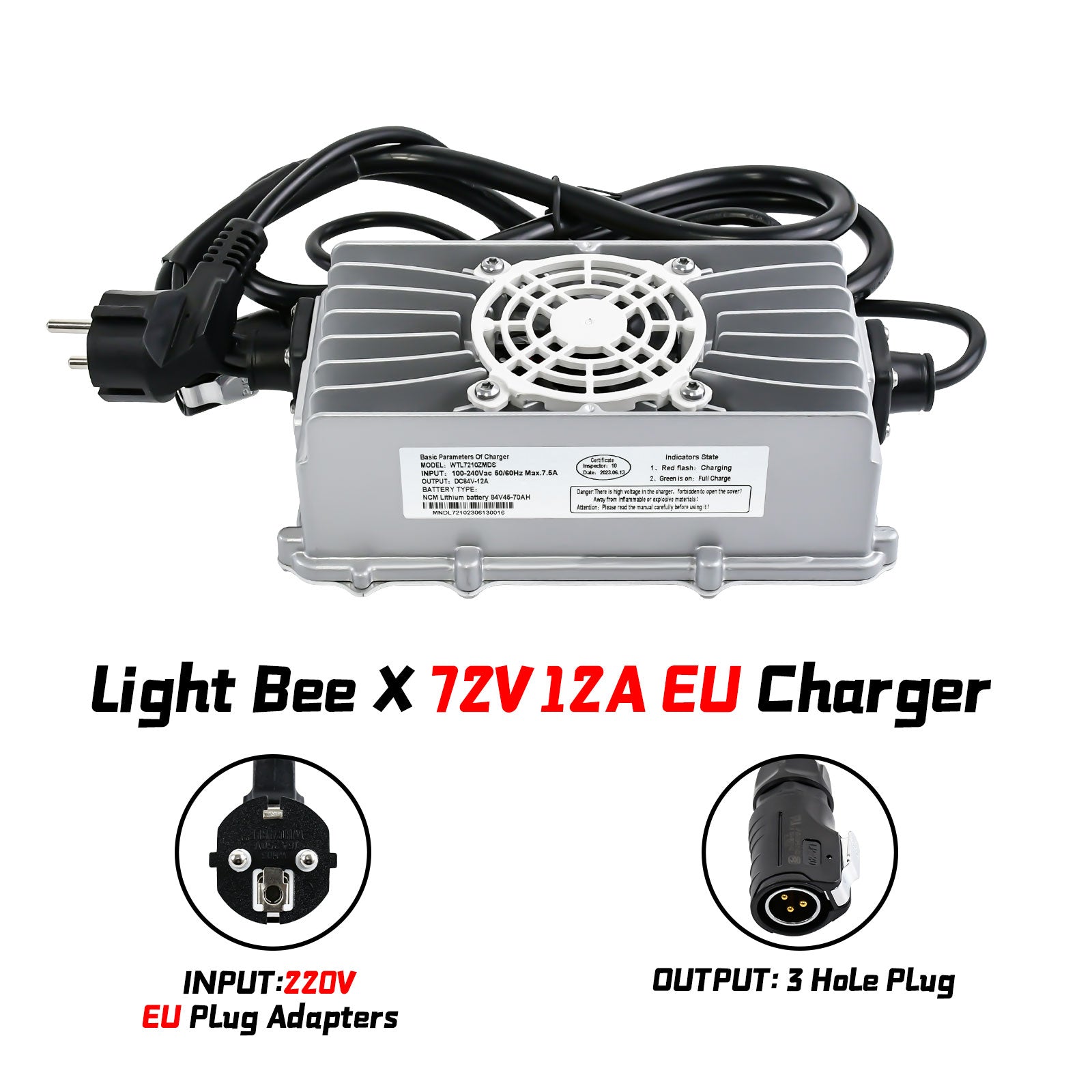 60V72V10A Charger Light Bee X Charging Tools Motocross Dirtbike Off-road Original Motorcycles Accessories