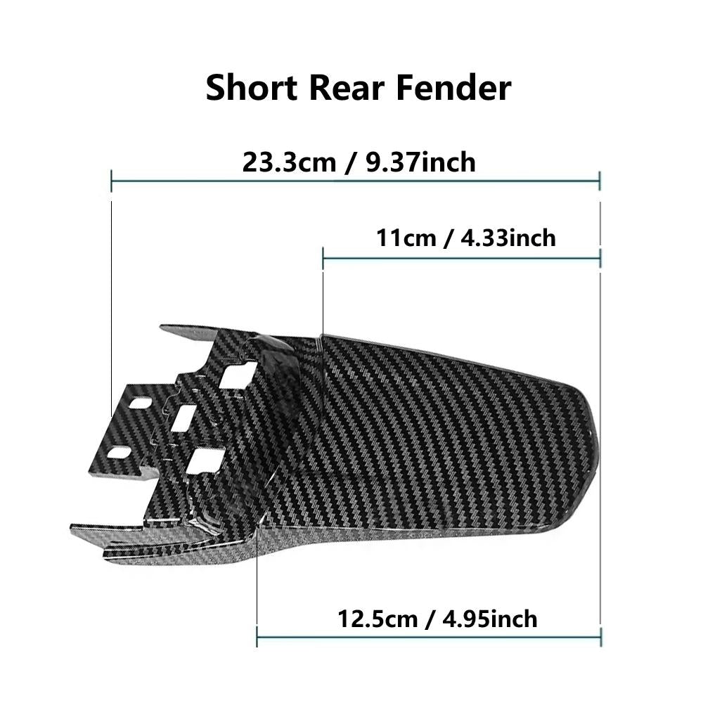 Extended Tail Fender for Surron Light Bee X/S,Imitation Carbon Fiber Longer Rear Fender for Surron X Electric Dirt Bike,Extra Long Mudguard Tail Fender for Suron (Water Transfer)