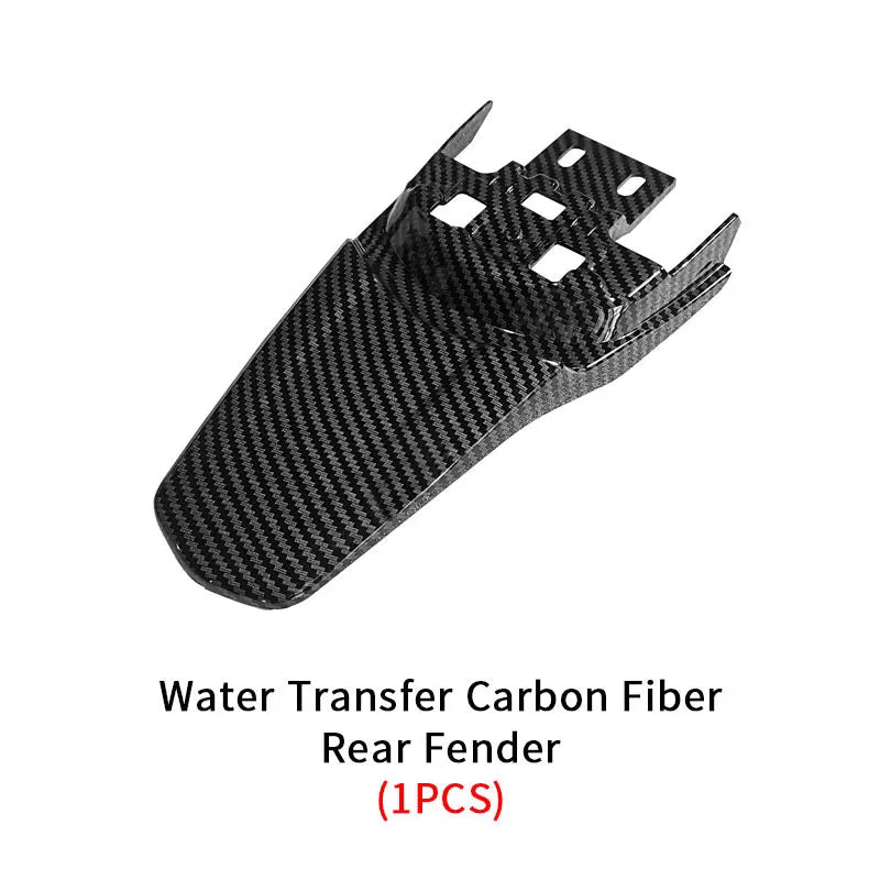 For Parts Carbon Fiber Front & Rear Mudguard ABS Battery Compartment Cover Chain Dirt Bike Off-Road Accessories