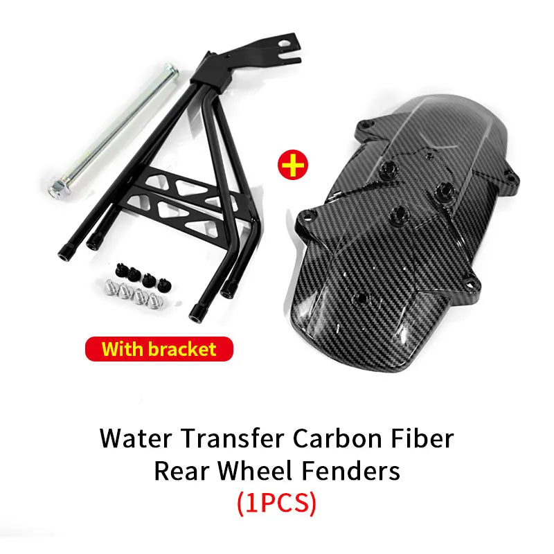 For Parts Carbon Fiber Front & Rear Mudguard ABS Battery Compartment Cover Chain Dirt Bike Off-Road Accessories