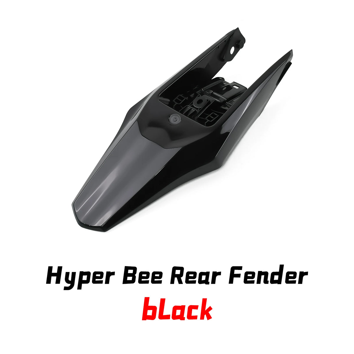 Woodniu Racein Hyper Bee Rear Fender - OEM Rear Mudguard & Tail Fairing for Surron Hyper Bee Electric Dirt Bike (Black/White)
