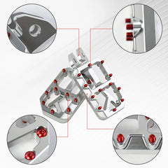 Silver Pedals for Surron Light Bee X Segway X160 X260 New Customized Modified Pedals Foot Pegs E-Bike for SurRon Motorcycle Part