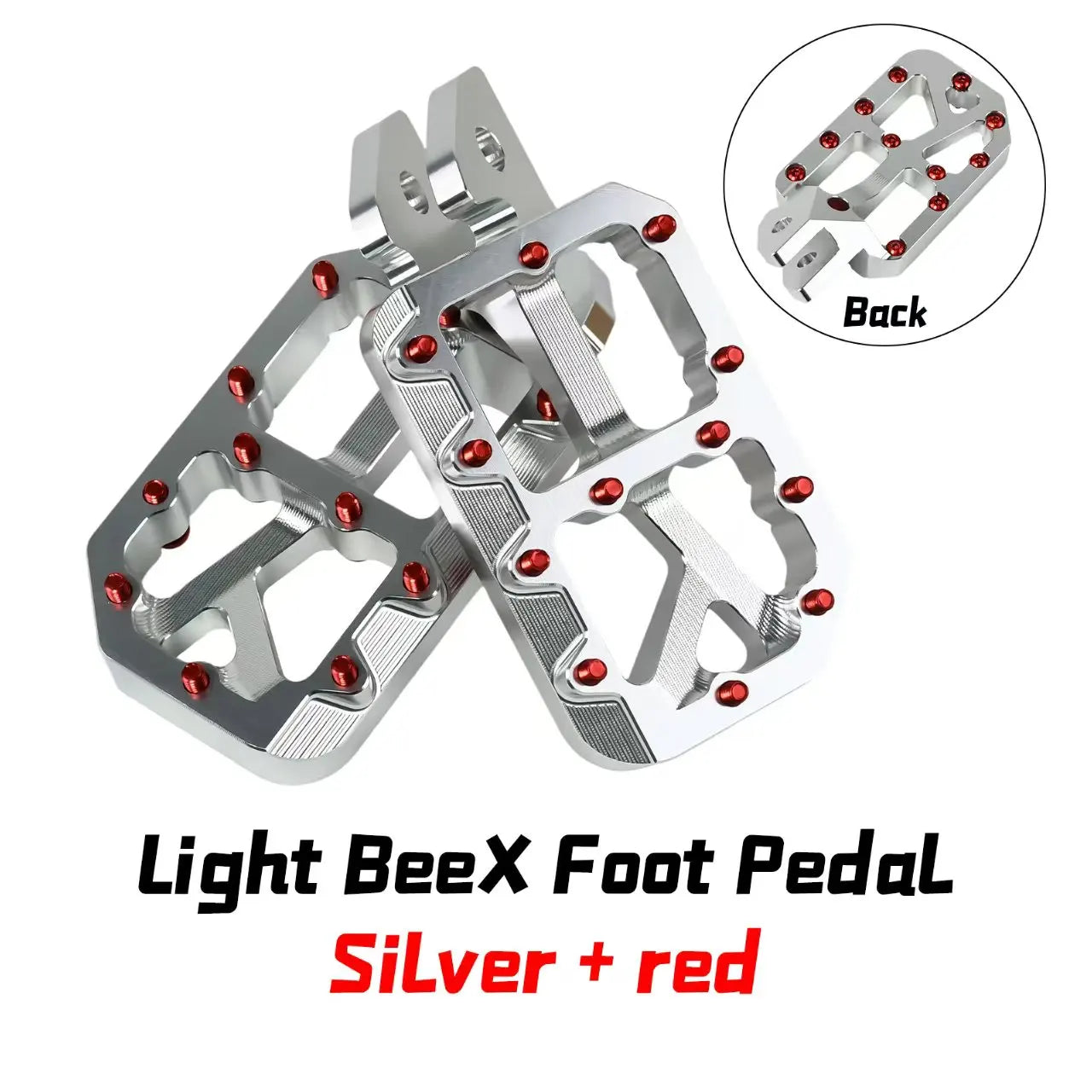 For Light BeeX SegwayX160 X260 2025 New Customized Modified Pedal Silver Foot Pedal Off-Road Electric For Motorcycle Accessories