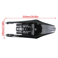 Woodniu Racein Hyper Bee Rear Fender - OEM Rear Mudguard & Tail Fairing for Surron Hyper Bee Electric Dirt Bike (Black/White)