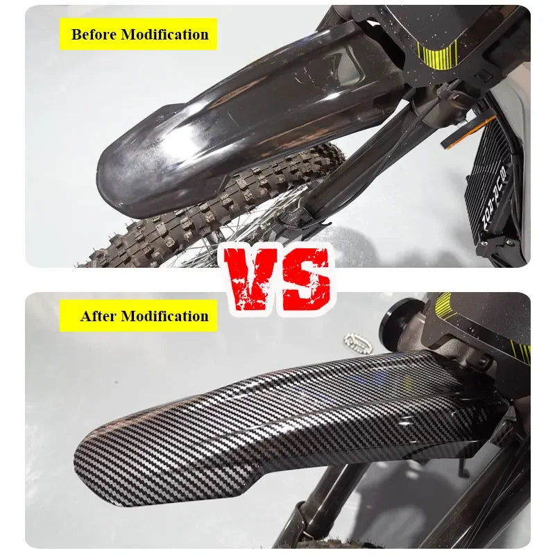 For SurRon Light Bee X Water Transfer Carbon Fiber Front Fork Fender Mudguard Segway X260 Bike Motorcycle For Surron Accessories