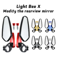 Motorcycle Rearview Handlebar Rearview Mirror For SurRon Light Bee X/S Retro Round Side Mirror for SurRon Motorcycle Accessories