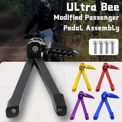 Woodniu Racein Surron Ultra Bee Rear Passenger Foot Pegs Kit - Folding Extended Rear Seat Passenger Foot Rest Assembly for Surron Ultra Bee Electric Dirt Bike