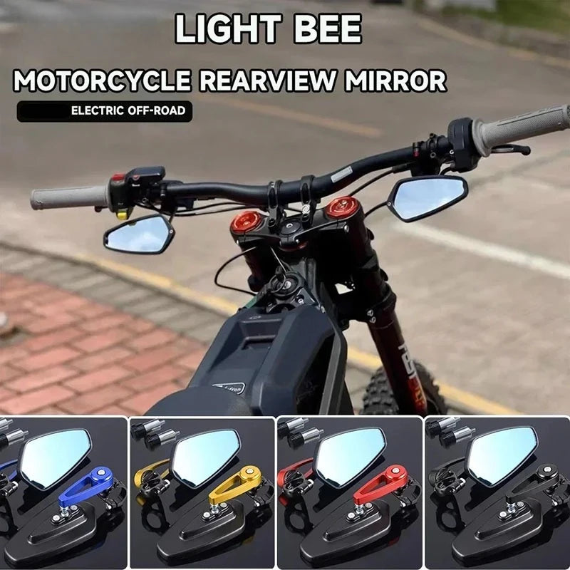 For SurRon Light Bee S X Motorcycle Rearview Handlebar Rearview Mirror Retro Round Side Mirror for SurRon Motorcycle Accessories