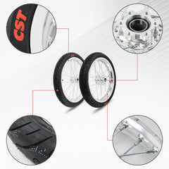 17 Inch Wheels Set for Surron Light Bee Motorcycles Supermoto Wheel Kit Silver Spoke Electric Dirt Bike Motorcycle Accessories