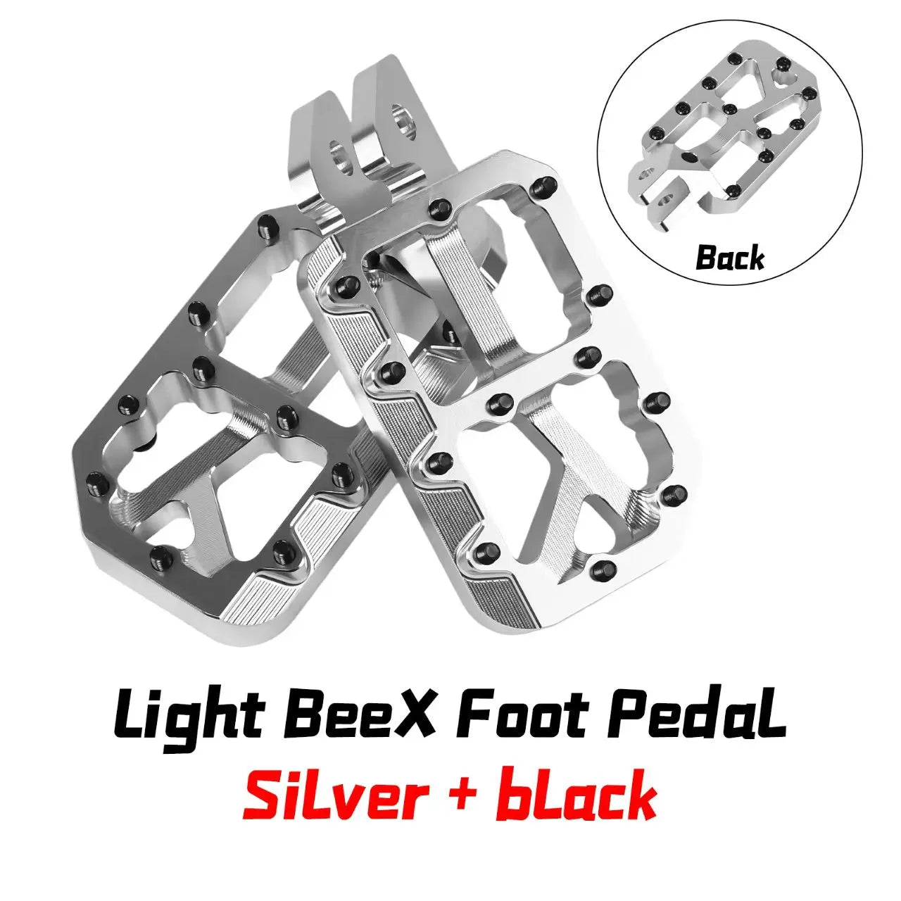 For Light BeeX SegwayX160 X260 2025 New Customized Modified Pedal Silver Foot Pedal Off-Road Electric For Motorcycle Accessories