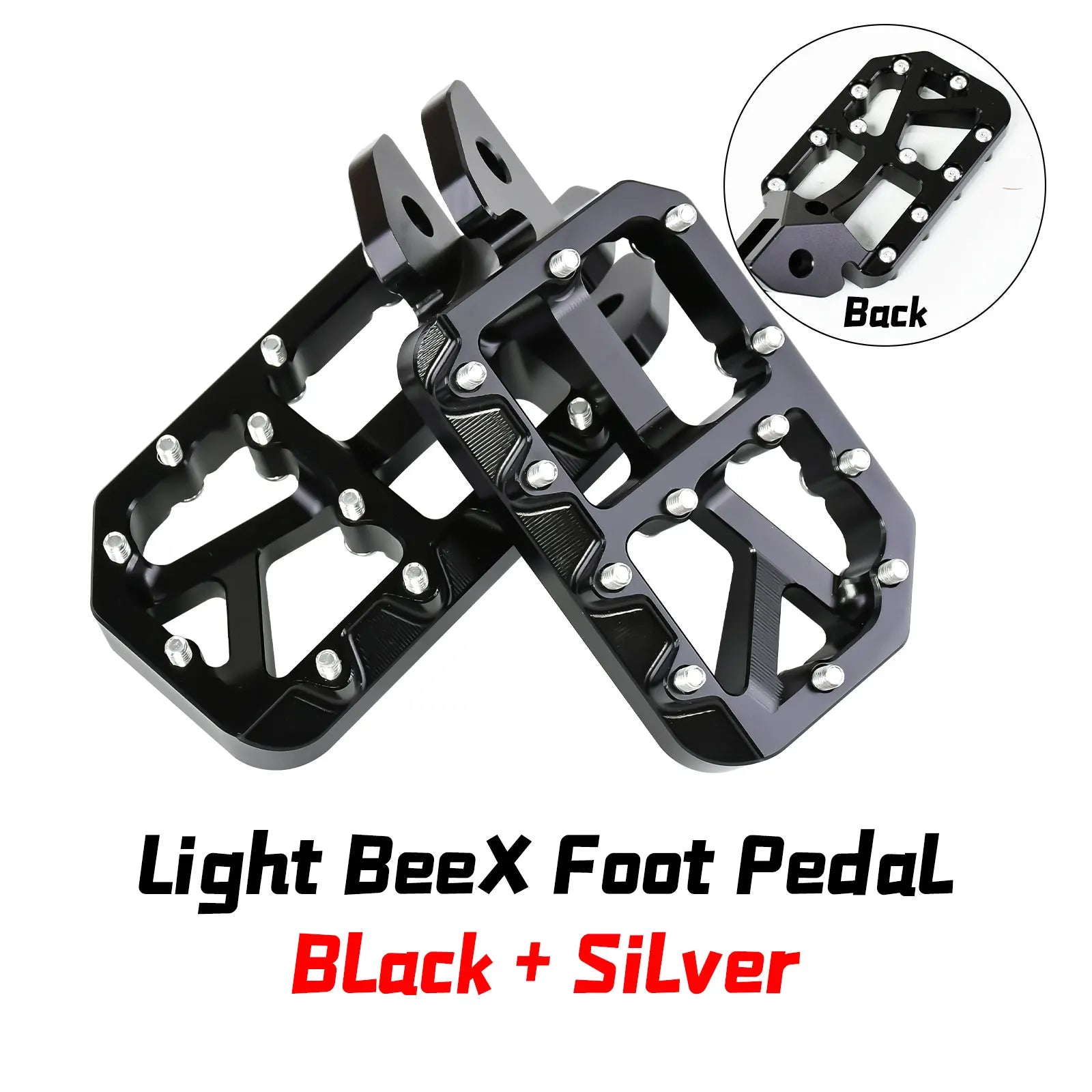 For Light BeeX SegwayX160 X260 2025 New Customized Modified Pedal Silver Foot Pedal Off-Road Electric For Motorcycle Accessories