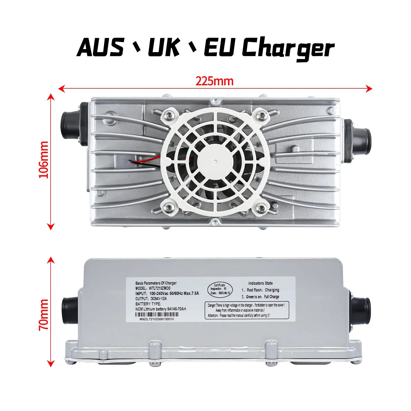 For Surron Charger Light Bee X 72V12A Charger Fast Charging Tools Motocross Dirtbike Off-road Original Motorcycles Accessories