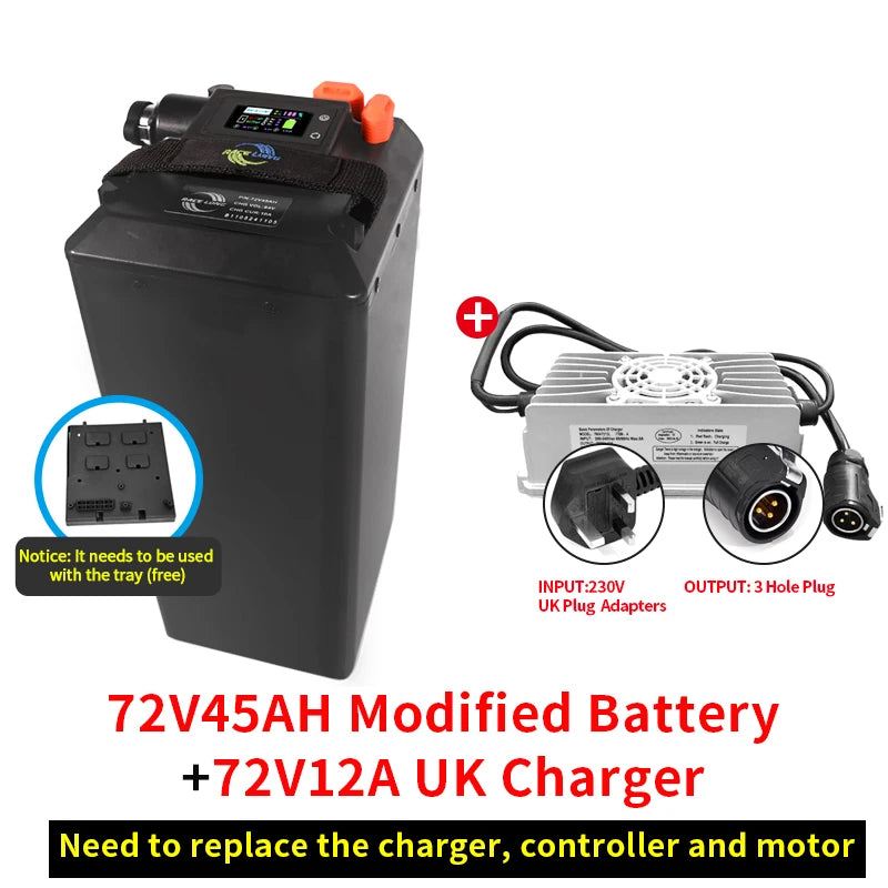 For Surron Battery 72V Light Bee X 60V72V Rebulit Battery Large Capacity Direct Replacement Dirtbike For SURRON Motorcycles Part