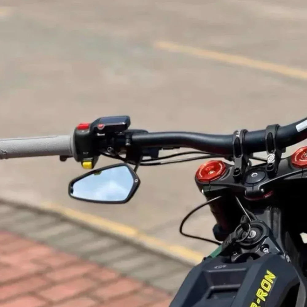 For SurRon Light Bee S X Motorcycle Rearview Handlebar Rearview Mirror Retro Round Side Mirror for SurRon Motorcycle Accessories