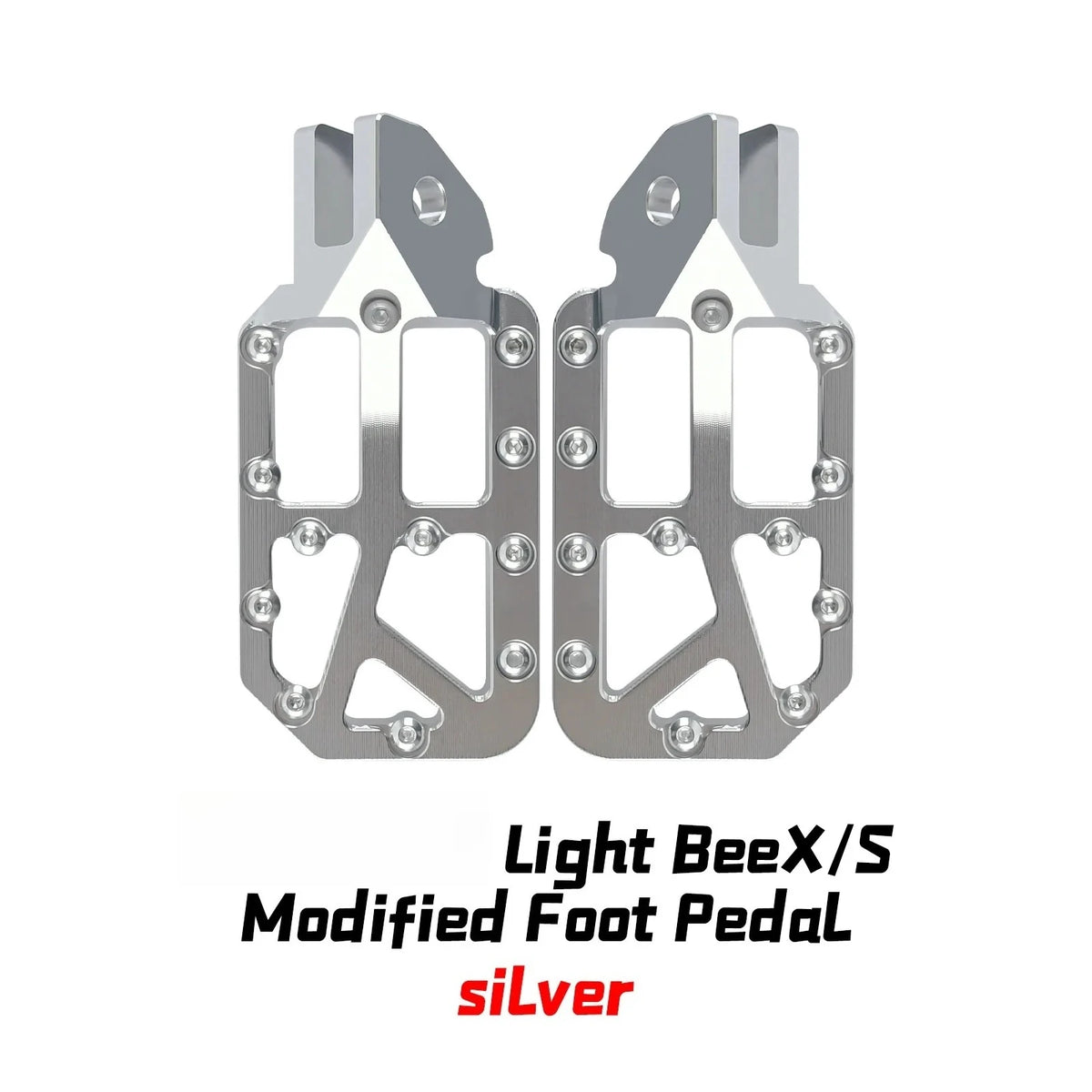 Silver Pedals for Surron Light Bee X Segway X160 X260 New Customized Modified Pedals Foot Pegs E-Bike for SurRon Motorcycle Part