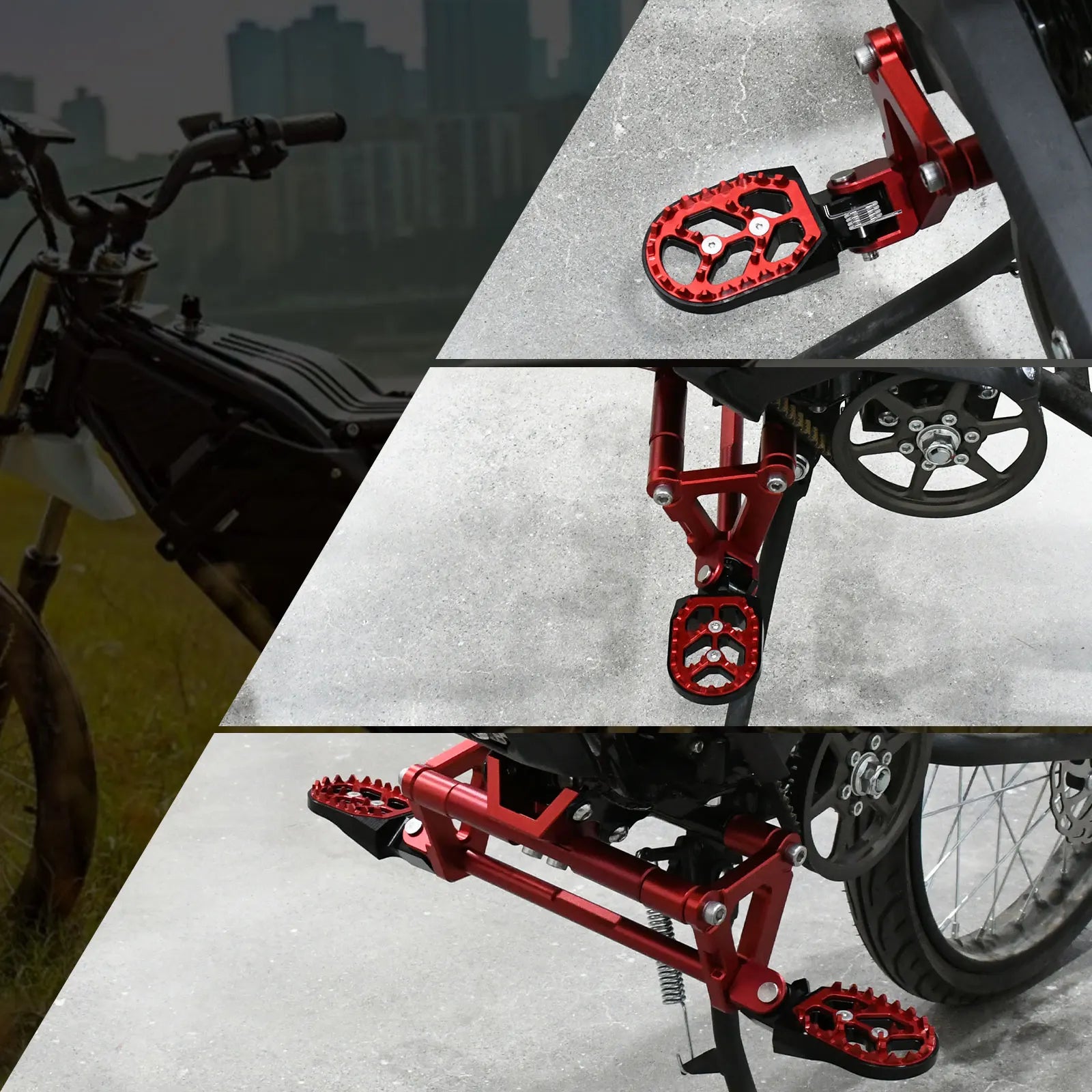 For Zongshen EX1 Foot Pedals Footrest Peg Electric Bicycles Off-road High-quality Footpegs For zongshen Motorcycles Accessories