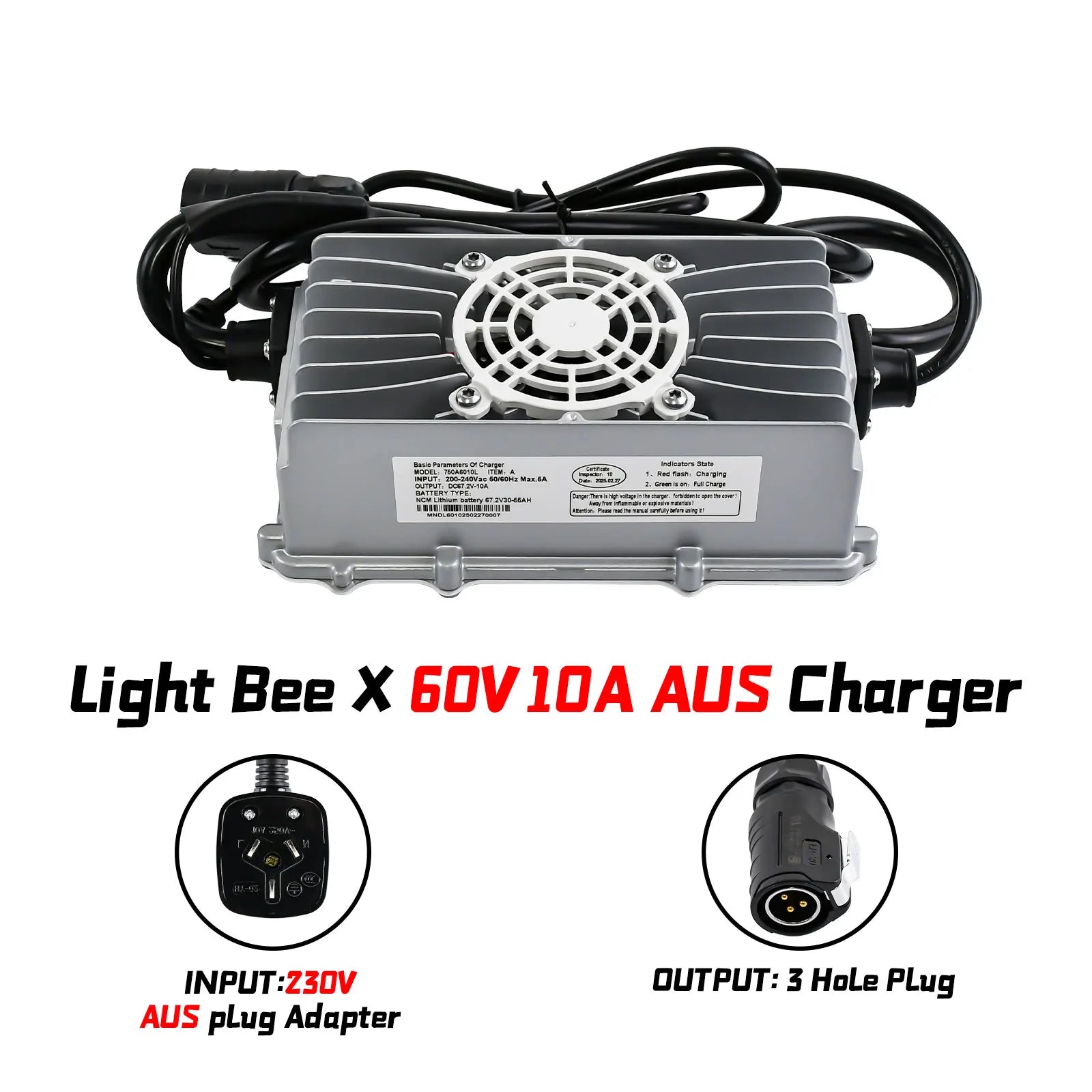 For Surron Charger Light Bee X 60V10A 72V12A Charger Silent Motorcycle Off-Road For SurRon Charging Tool OEM Motorcycles Parts