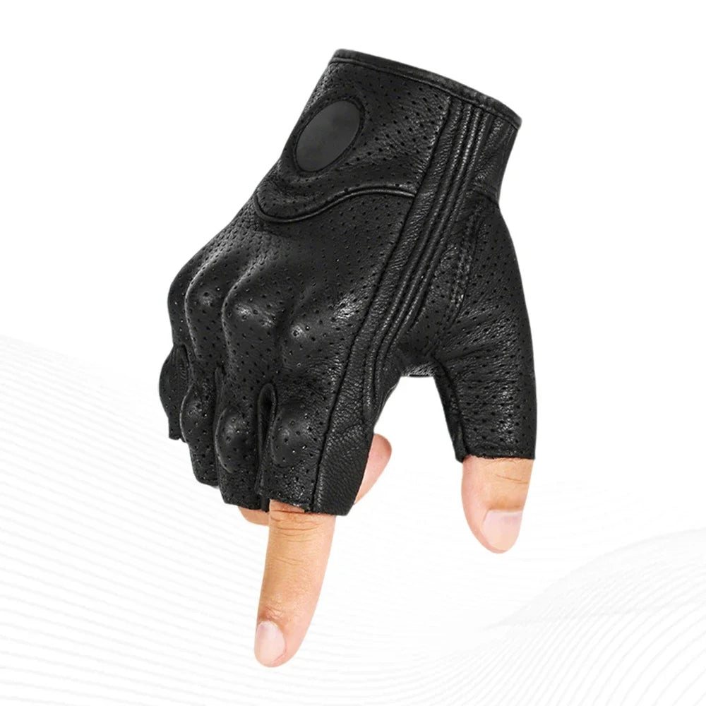 Cycling Motor Gloves Breathable Half Finger Gym Gloves Non-slip Wear-resistant Motocross Glove Sport Training Leather Gloves