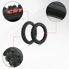 60/100-14 Front+70/100-12 Rear Wheel Outer Tire for Surron Hyper Bee Wheel Kit Electric Dirt Bike Motorcycles Accessories
