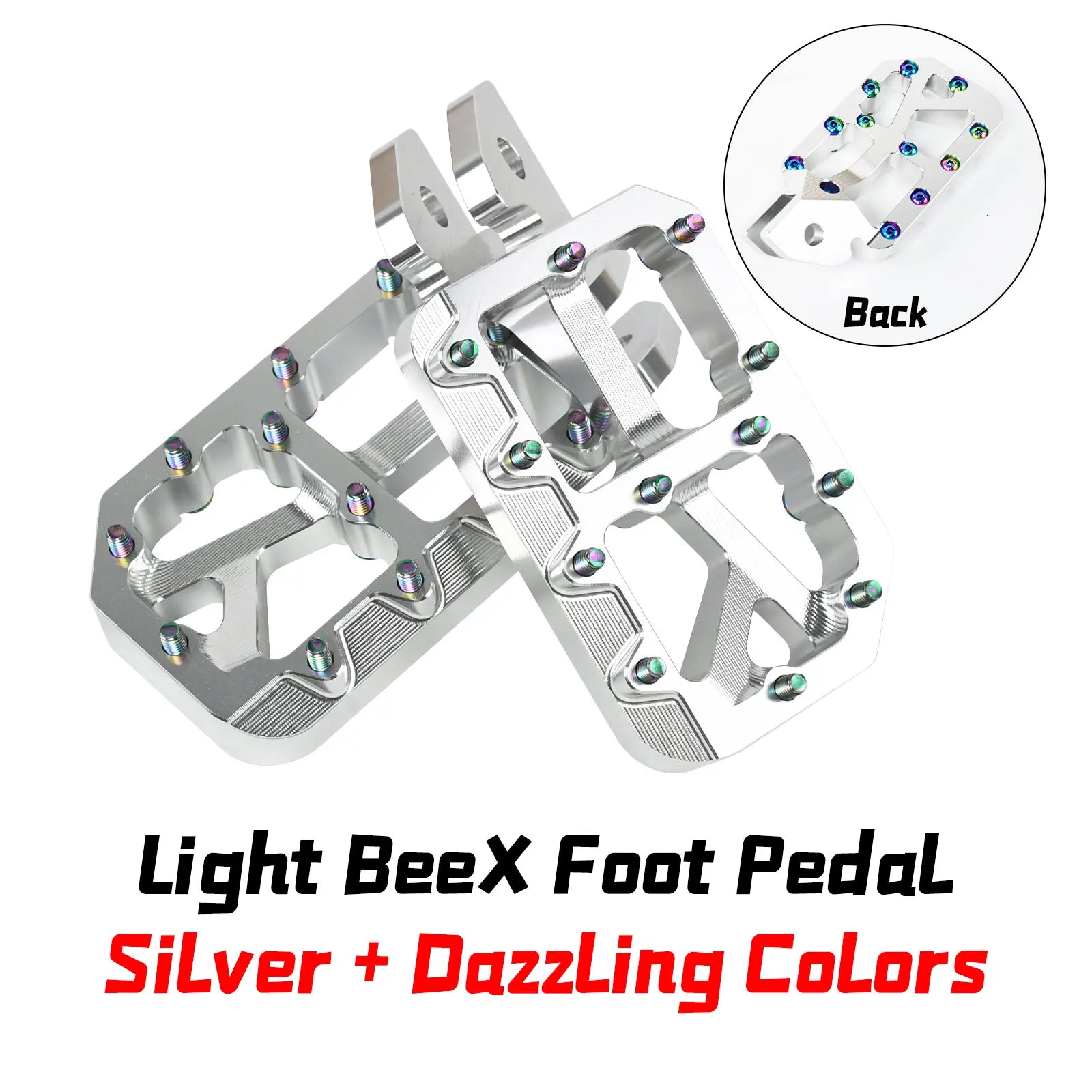 For Light BeeX SegwayX160 X260 2025 New Customized Modified Pedal Silver Foot Pedal Off-Road Electric For Motorcycle Accessories