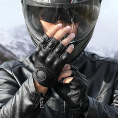 Cycling Motor Gloves Breathable Half Finger Gym Gloves Non-slip Wear-resistant Motocross Glove Sport Training Leather Gloves