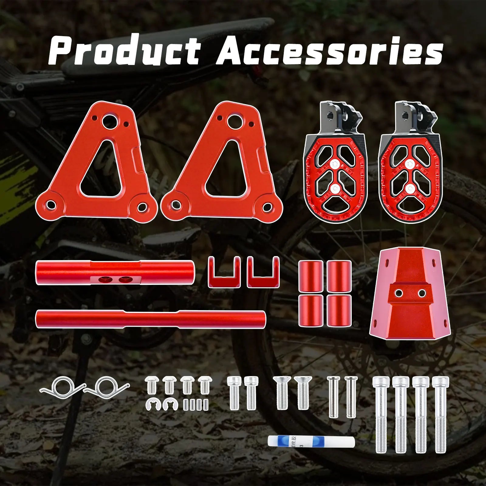 For Zongshen EX1 Foot Pedals Footrest Peg Electric Bicycles Off-road High-quality Footpegs For zongshen Motorcycles Accessories