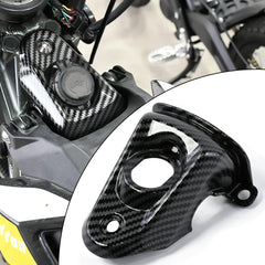 For SURRON Ultra Bee Carbon Fiber Hand Guard Front Shock Absorber USB Decorative Cover Water Transfer Surface E-Bike Motorcycles