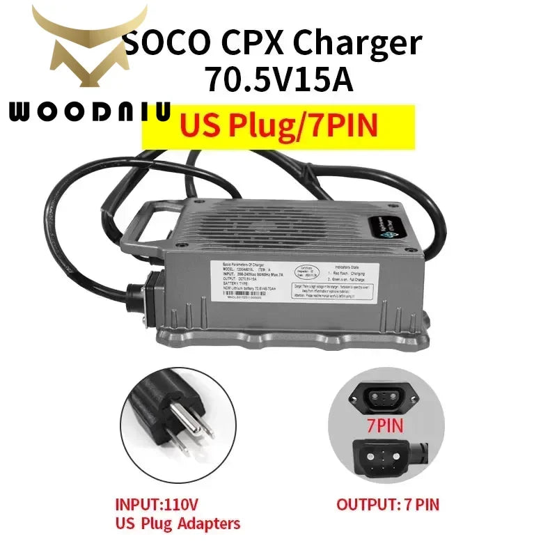 For Super SOCO CPX Charger 70.5V15A High Current Charger Scooter Fast Charging Outdoor for Super SOCO Motorcycles Accessories
