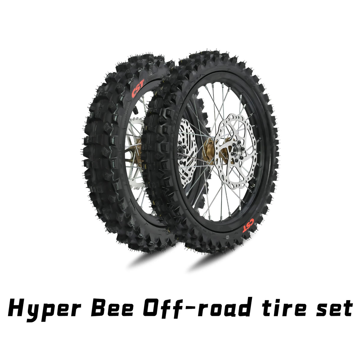 60/100-14 Front+70/100-12 Rear Wheel Tire Rim Assembly for Surron Hyper Bee Motorcycles Wheel Kit Electric Dirt Bike Accessories