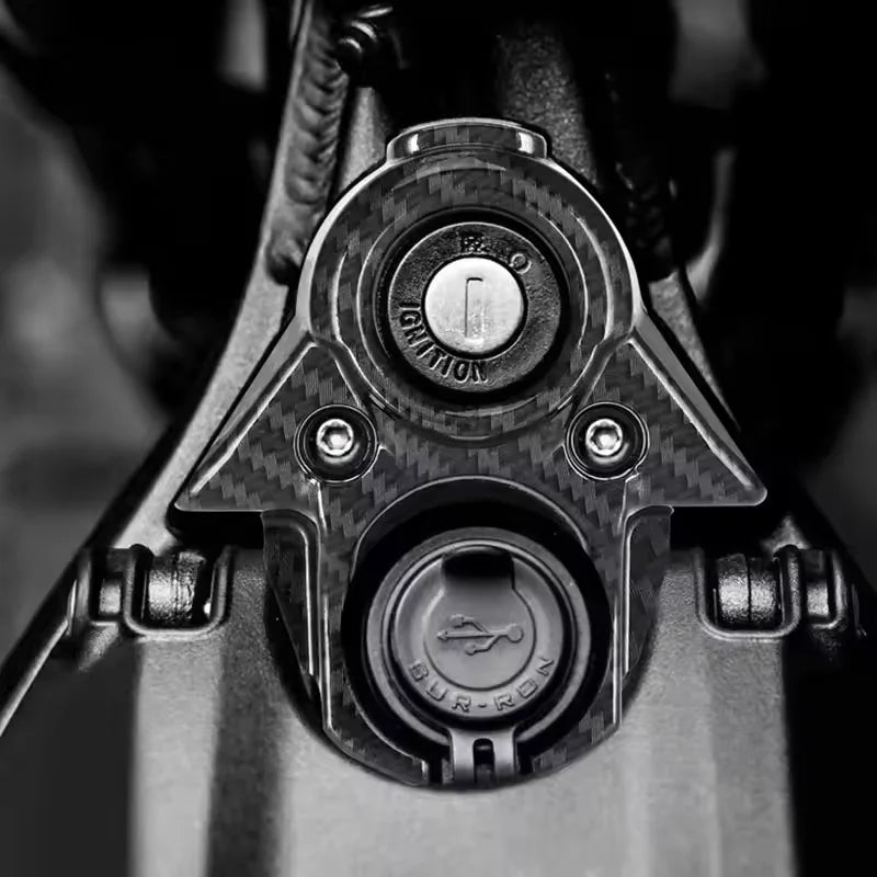 For Surron Light Bee X Water Transfer Printing Carbon Fiber Central Control Decorative Cover Key Plate Accessories Off-Road Segway X160 X260 Motorcycles