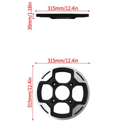 Woodniu Racein Super SOCO TC Max Rear Drive Pulley - Rear Belt Pulley Driven Pulley for Super SOCO TC Max Electric Scooter