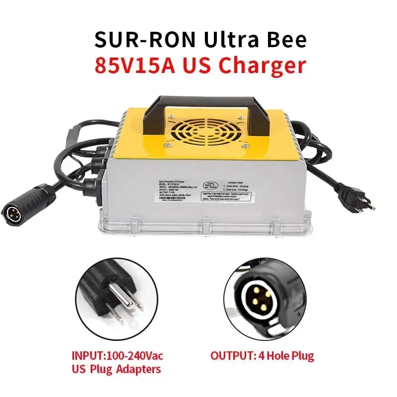 For SURRON Ultra Bee 85V15A Fast Charger Water Proof Special Accessories US 110V Special Charger for SURRON Charger