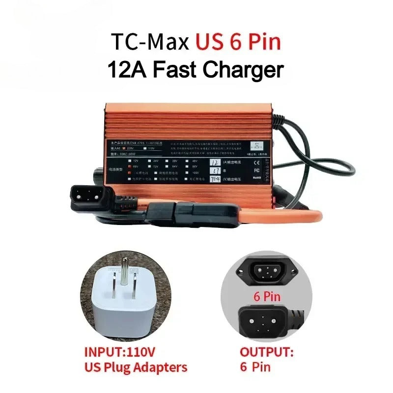 For Super SOCO TC MAX Charger 12A Adjustable High Current Fast Charging Outdoor Motorcycle Accessories TC-MAX
